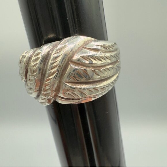 Silver Textured Ring Size 7.5 - Picture 7 of 13